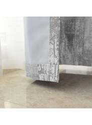 Black Kee 100% Blackout Jacquard Curtains, W59 x L106-inch, 2 Pieces, Silver