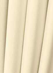 Black Kee 100% Blackout Satin Curtains with Grommets, W118 x L106-inch, 2 Pieces, Ivory