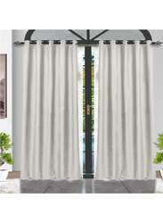 Black Kee 100% Blackout Velvet Curtains, W52 x L108-inch, 2 Pieces, Light Cream