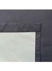 Black Kee 100% Blackout Textured Jacquard Curtains, W52 x L95-inch, 2 Pieces, Dark Grey