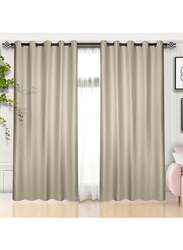 Black Kee 100% Blackout Elegant Textured Jacquard Curtains, W55 x L95-inch, 2 Pieces, Abalone
