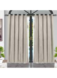 Black Kee 100% Blackout Velvet Curtains, W52 x L108-inch, 2 Pieces, Silver