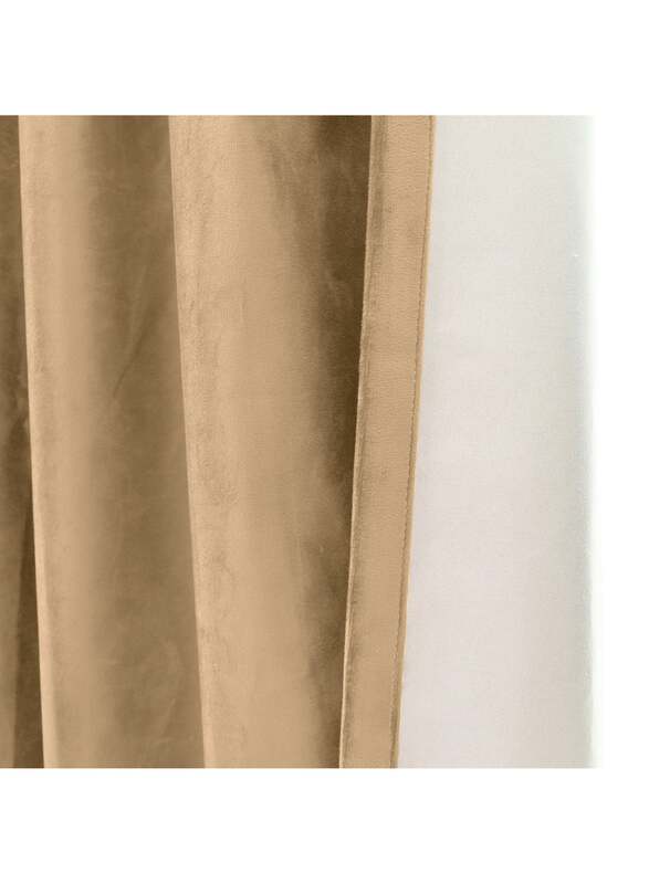 Black Kee 100% Blackout Velvet Curtains, W59 x L106-inch, 2 Pieces, Copper Brown