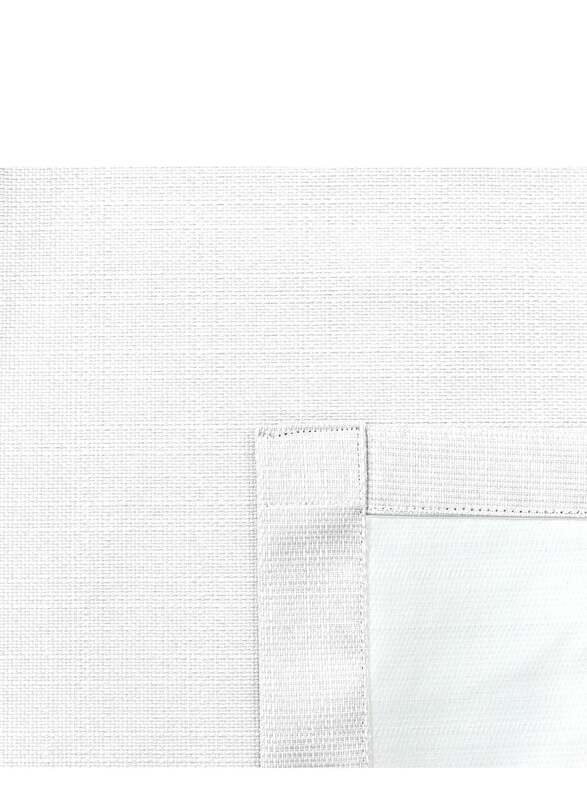 Black Kee 100% Blackout Elegant Textured Jacquard Curtains, W55 x L95-inch, 2 Pieces, White