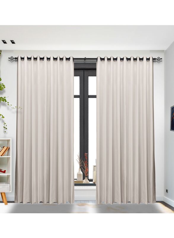 Black Kee 100% Blackout Satin Curtains with Grommets, W52 x L95-inch, 2 Pieces, Mint Cream