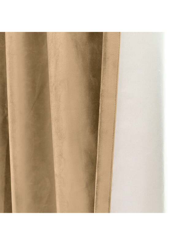 Black Kee 100% Blackout Velvet Curtains, W70 x L106-inch, 2 Pieces, Copper Brown