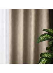 Black Kee 100% Blackout Stylish Jacquard Curtains, W55 x L95-inch, 2 Pieces, Abalone