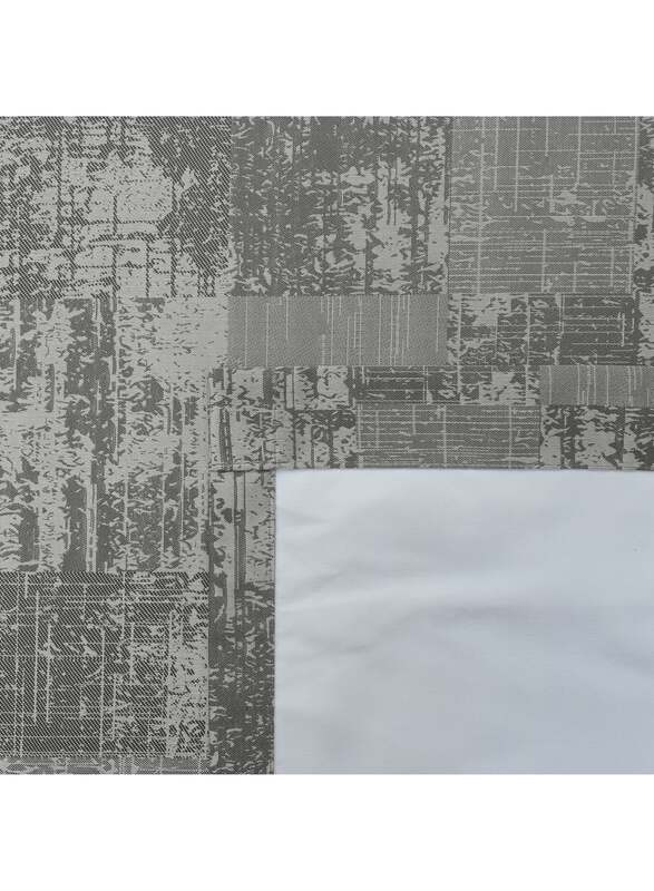 Black Kee 100% Blackout Jacquard Curtains, W55 x L102-inch, 2 Pieces, Dark Grey