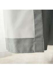 Black Kee 100% Blackout Stylish Jacquard Curtains, W52 x L95-inch, 2 Pieces, Grey