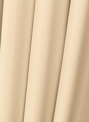 Black Kee 100% Blackout Satin Curtains with Grommets, W59 x L106-inch, 2 Pieces, Old Lace