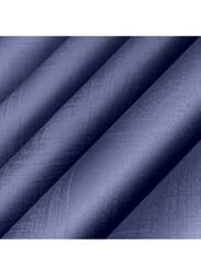 Black Kee 100% Blackout Stylish Jacquard Curtains, W118 x L106-inch, 2 Pieces, Dark Blue