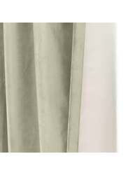 Black Kee 100% Blackout Velvet Curtains, W55 x L102-inch, 2 Pieces, Light Silver