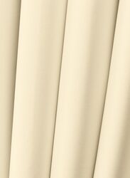 Black Kee 100% Blackout Satin Curtains with Grommets, W98 x L106-inch, 2 Pieces, Ivory