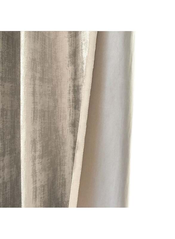 Black Kee 100% Blackout Luxury Velvet Grommet Curtains, W106 x L118-inch, 2 Pieces, Light Cappuccino