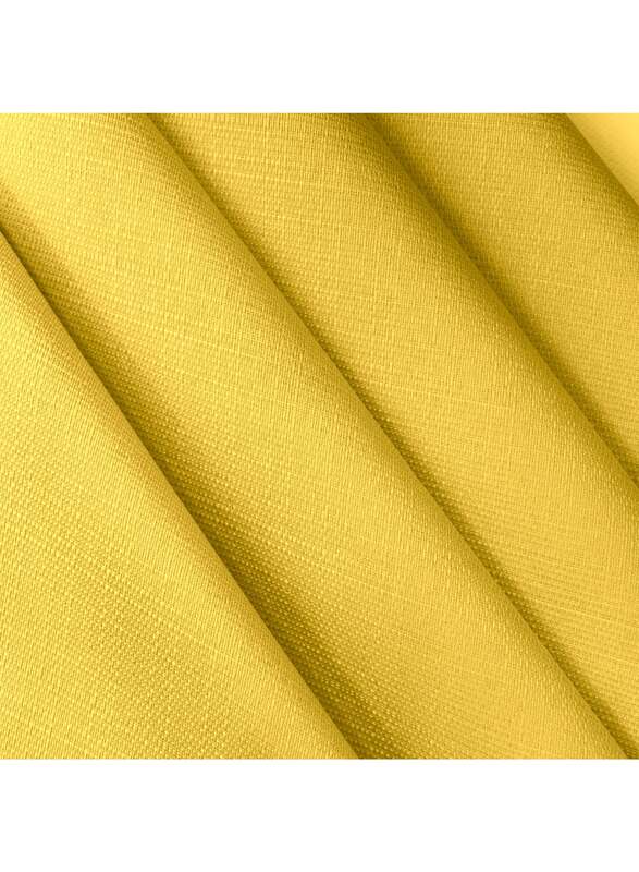 Black Kee 100% Blackout Elegant Textured Jacquard Curtains, W55 x L95-inch, 2 Pieces, Yellow