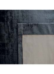 Black Kee 100% Blackout Luxury Velvet Grommet Curtains, W52 x L108-inch, 2 Pieces, Black