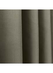 Black Kee 100% Blackout Elegant Textured Jacquard Curtains, W55 x L95-inch, 2 Pieces, Granite Grey