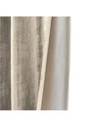 Black Kee 100% Blackout Luxury Velvet Grommet Curtains, W118 x L106-inch, 2 Pieces, Light Cappuccino