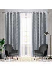 Black Kee 100% Blackout Luxury Velvet Grommet Curtains, W55 x L95-inch, 2 Pieces, Aqua Grey