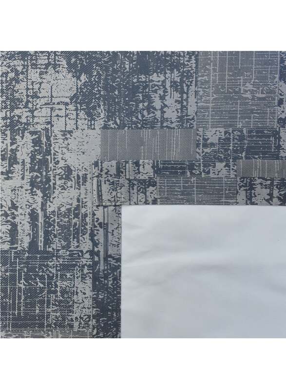 Black Kee 100% Blackout Jacquard Curtains, W59 x L106-inch, 2 Pieces, Cyan