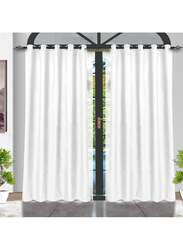 Black Kee 100% Blackout Velvet Curtains, W78 x L106-inch, 2 Pieces, White