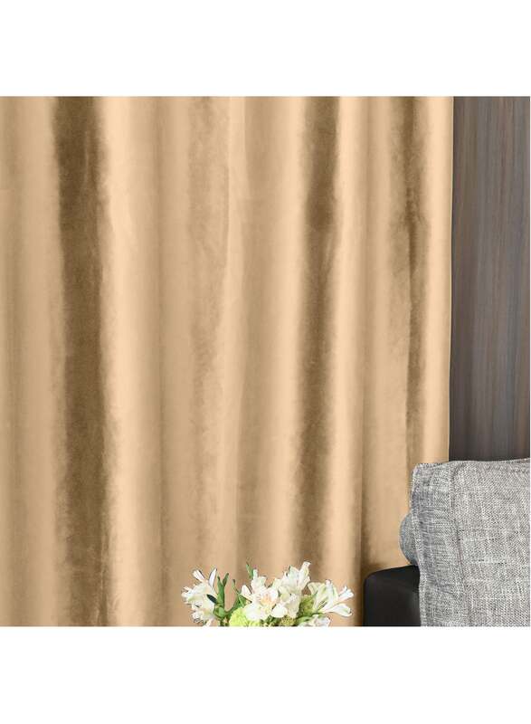 Black Kee 100% Blackout Velvet Curtains, W78 x L106-inch, 2 Pieces, Copper Brown
