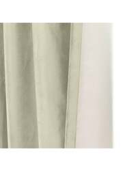 Black Kee 100% Blackout Velvet Curtains, W59 x L106-inch, 2 Pieces, Egret