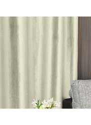 Black Kee 100% Blackout Velvet Curtains, W98 x L106-inch, 2 Pieces, Egret