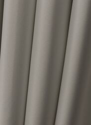 Black Kee 100% Blackout Satin Curtains with Grommets, W78 x L106-inch, 2 Pieces, Sidewalk Grey