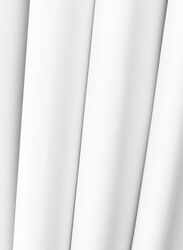 Black Kee 100% Blackout Satin Curtains with Grommets, W55 x L95-inch, 2 Pieces, White