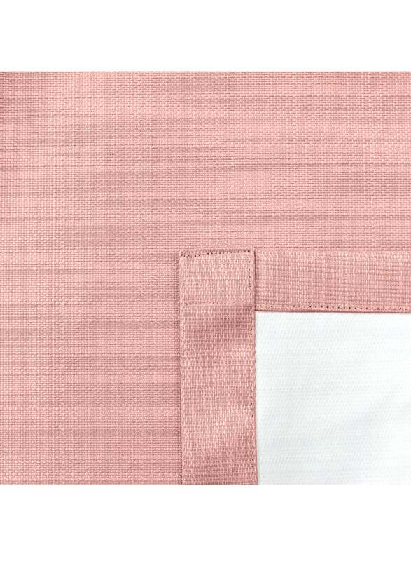 Black Kee 100% Blackout Elegant Textured Jacquard Curtains, W55 x L95-inch, 2 Pieces, Pink