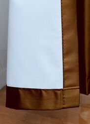 Black Kee 100% Blackout Satin Curtains with Grommets, W52 x L108-inch, 2 Pieces, Walnut Brown