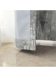Black Kee 100% Blackout Jacquard Curtains, W59 x L106-inch, 2 Pieces, Dark Silver