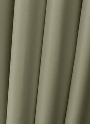 Black Kee 100% Blackout Satin Curtains with Grommets, W59 x L106-inch, 2 Pieces, Greige