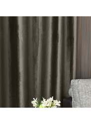 Black Kee 100% Blackout Velvet Curtains, W59 x L106-inch, 2 Pieces, Dark Grey