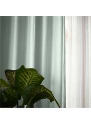 Black Kee 100% Blackout Elegant Textured Jacquard Curtains, W55 x L95-inch, 2 Pieces, Cloud Grey