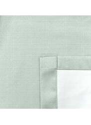 Black Kee 100% Blackout Elegant Textured Jacquard Curtains, W55 x L95-inch, 2 Pieces, Cloud Grey
