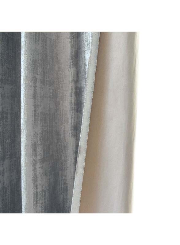 Black Kee 100% Blackout Luxury Velvet Grommet Curtains, W55 x L102-inch, 2 Pieces, Dark Grey