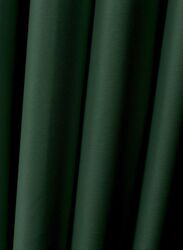 Black Kee 100% Blackout Satin Curtains with Grommets, W55 x L95-inch, 2 Pieces, Forest Green