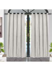 Black Kee 100% Blackout Velvet Curtains, W59 x L106-inch, 2 Pieces, Light Cream