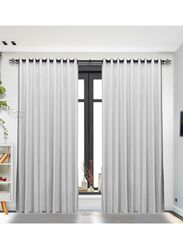 Black Kee 100% Blackout Satin Curtains with Grommets, W55 x L95-inch, 2 Pieces, Abalone