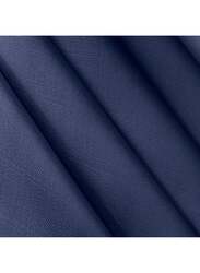 Black Kee 100% Blackout Elegant Textured Jacquard Curtains, W55 x L95-inch, 2 Pieces, Navy Blue