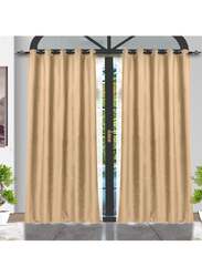 Black Kee 100% Blackout Velvet Curtains, W106 x L118-inch, 2 Pieces, Copper Brown