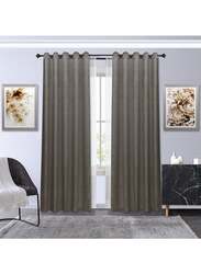 Black Kee 100% Blackout Textured Jacquard Curtains, W78 x L106-inch, 2 Pieces, Grey