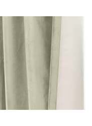 Black Kee 100% Blackout Velvet Curtains, W55 x L95-inch, 2 Pieces, Light Silver