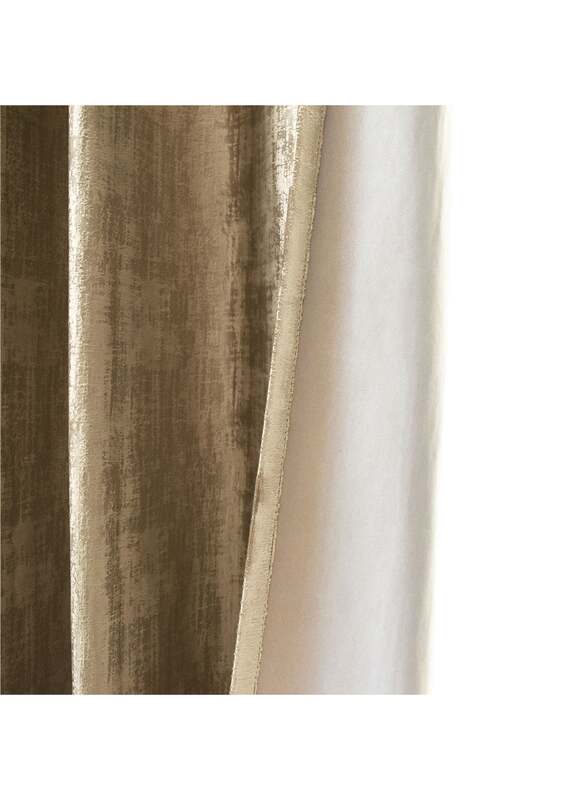 Black Kee 100% Blackout Luxury Velvet Grommet Curtains, W98 x L106-inch, 2 Pieces, Cappuccino
