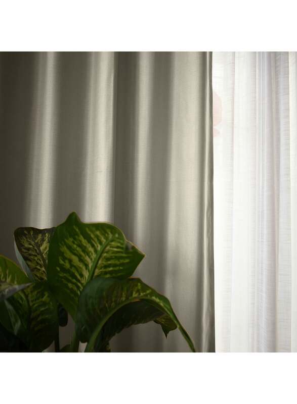 Black Kee 100% Blackout Elegant Textured Jacquard Curtains, W55 x L102-inch, 2 Pieces, Light Granite Grey