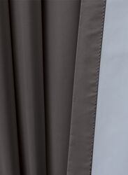 Black Kee 100% Blackout Satin Curtains with Grommets, W59 x L106-inch, 2 Pieces, Charcoal