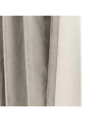 Black Kee 100% Blackout Velvet Curtains, W98 x L106-inch, 2 Pieces, Silver