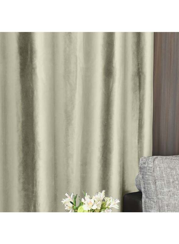 Black Kee 100% Blackout Velvet Curtains, W70 x L106-inch, 2 Pieces, Light Silver